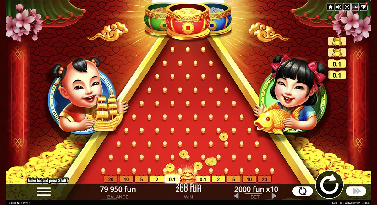 Стратегия выигрыша в Plinko